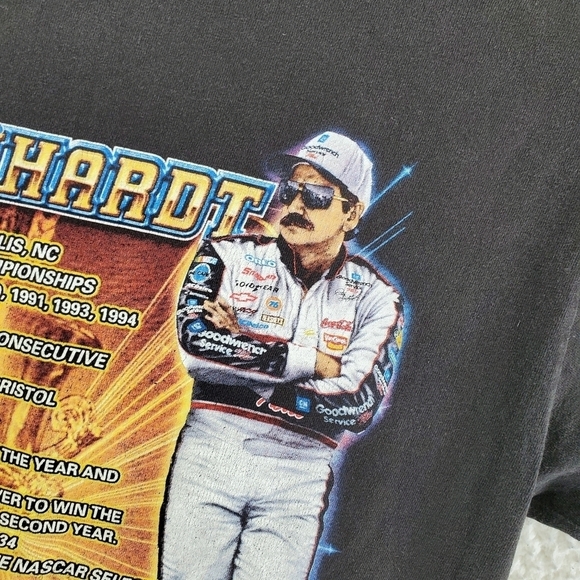Vtg Chase Dale Earnhardt T-Shirt Youth XL 18/20 NASCAR Champ 2-Sided Graphic Y2K - Picture 6 of 11